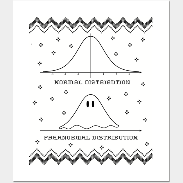 Normal or Paranormal Distribution Ugly Halloween Math Wall Art by bethcentral